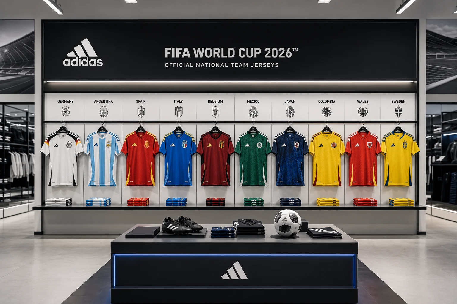 La guía definitiva de camisetas de la Copa Mundial de la FIFA 2026™: las mejores equipaciones de selecciones nacionales disponibles en Adidas Alemania